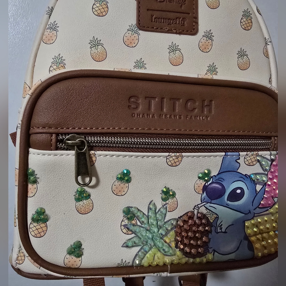 Custom Bedazzled Stitch Backpack - image 4